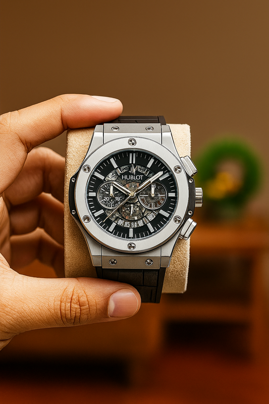 HUBLOT WATCH ⌚ WITH LATHER AND SLEEC STRAPS ❤️