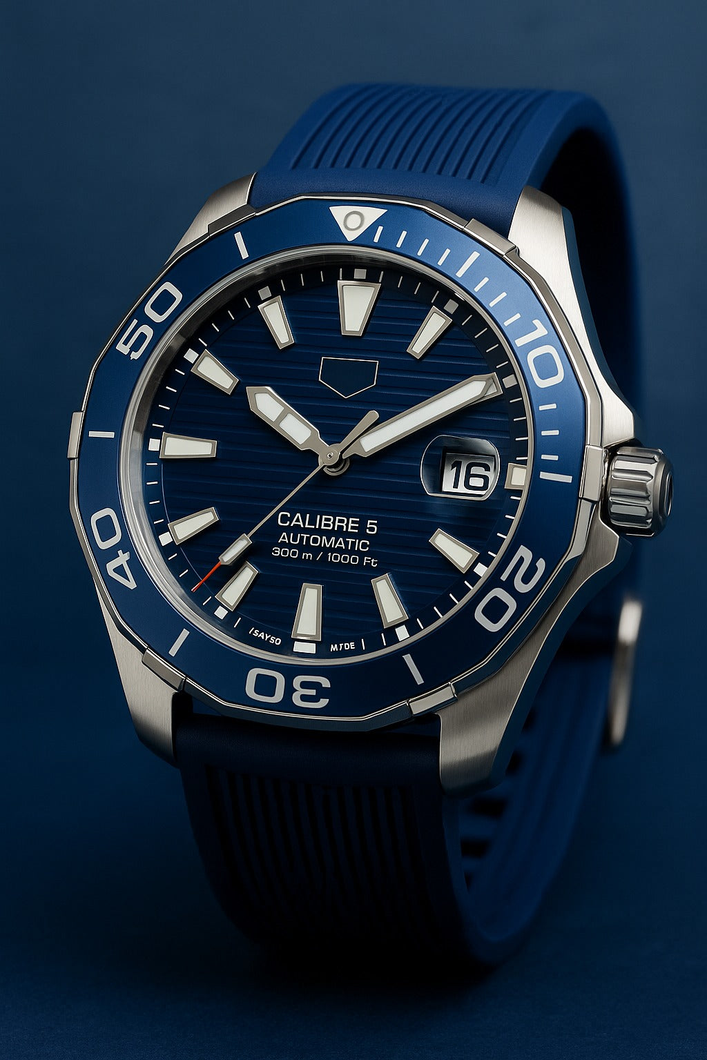 CELIBER AUTOMATIC WATCH 🔥WITH BLUE STRAPS AND ROTATING DIES